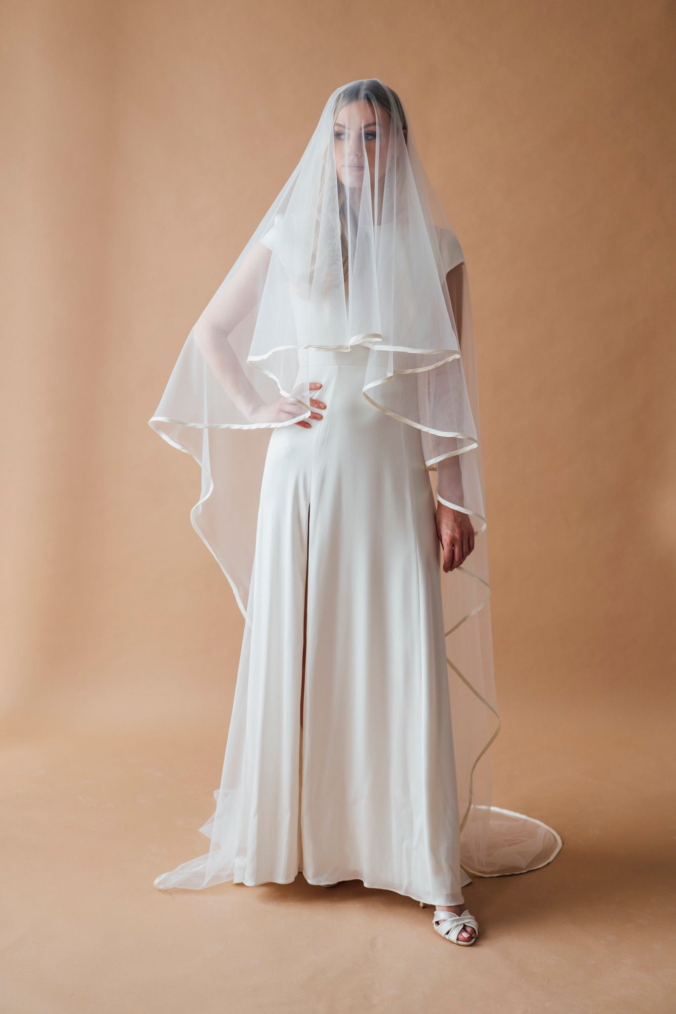 The Faith Satin edge veil