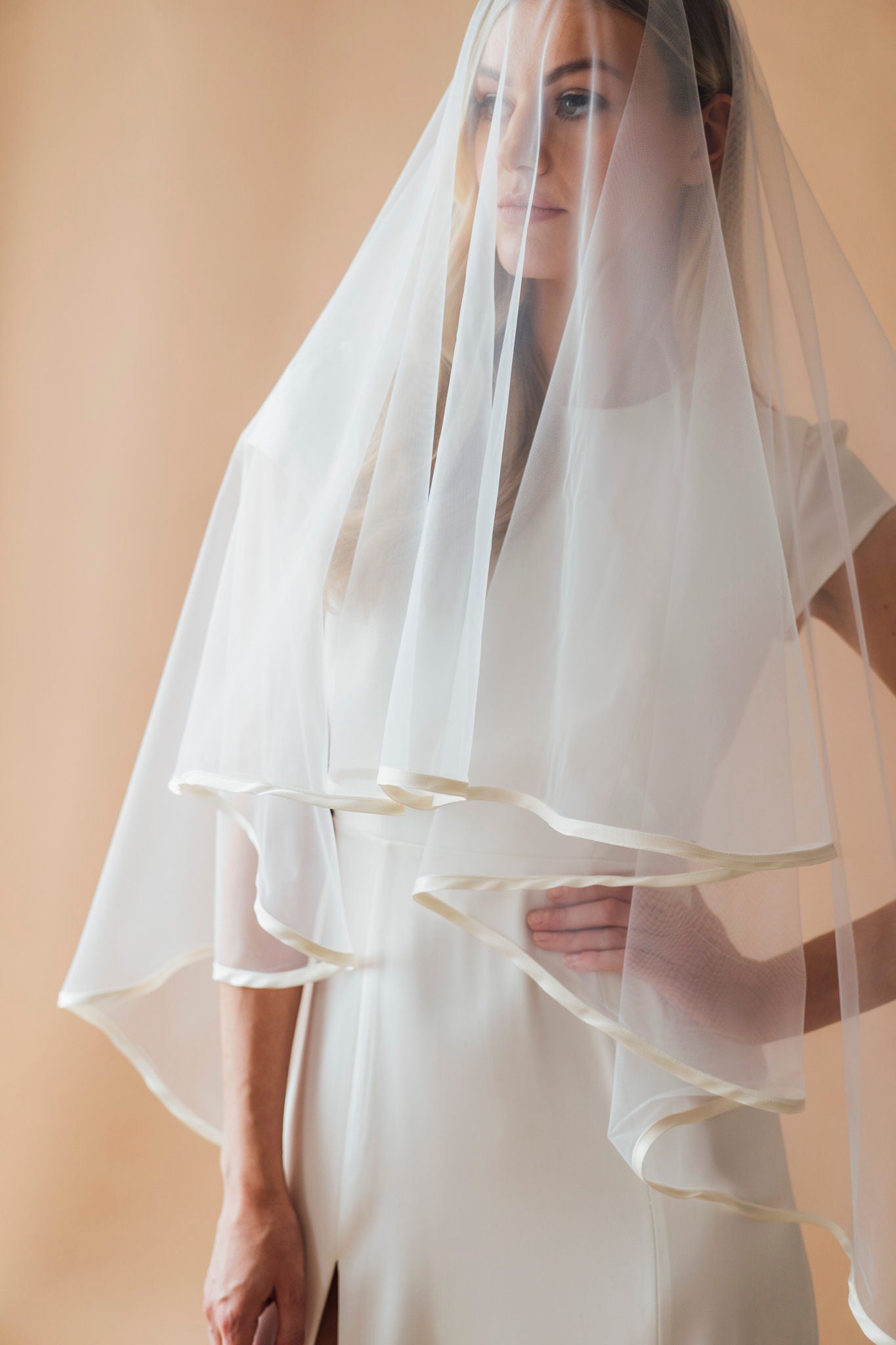 The Faith Satin edge veil