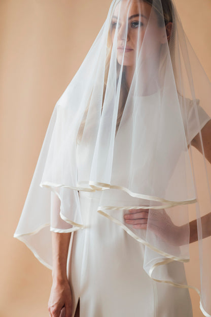 The Faith Satin edge veil