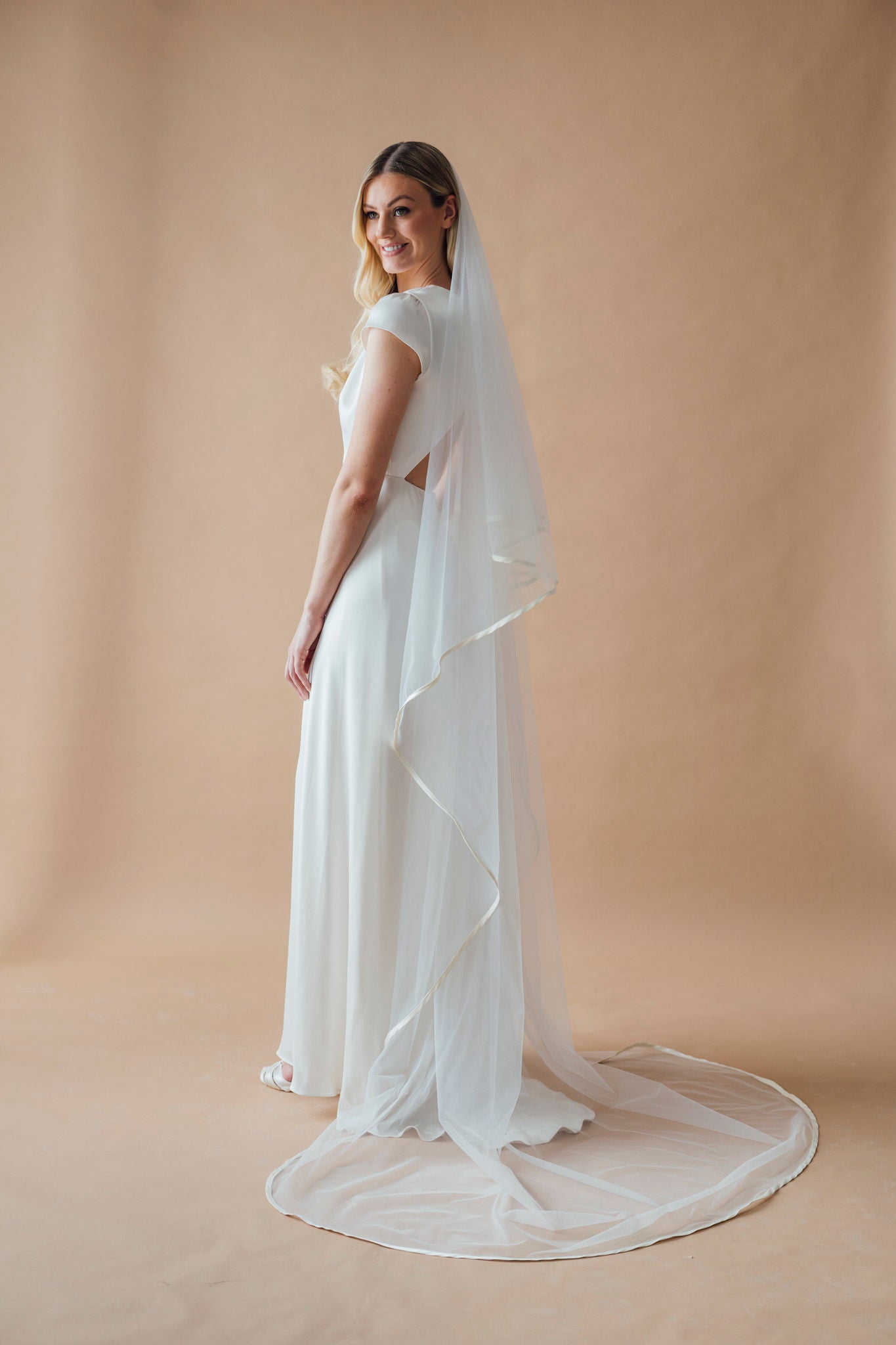 The Faith Satin edge veil