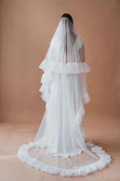 HARLOW – Two tier Ruffle veil